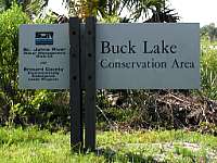 Buck Lake Conservation Area entrance sign