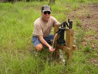New Pitcher Pump at Yates Campsite