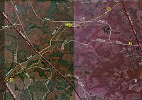 Infrared Aerial Map of Northern Three Lakes